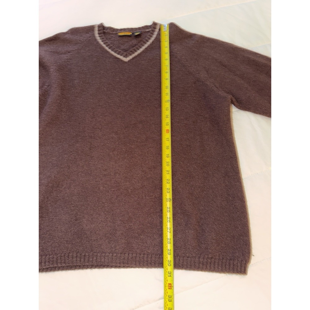 VTG Oxford Fulham Wool Pullover Men Extra Large Brown Sweater - Picture 4 of 6